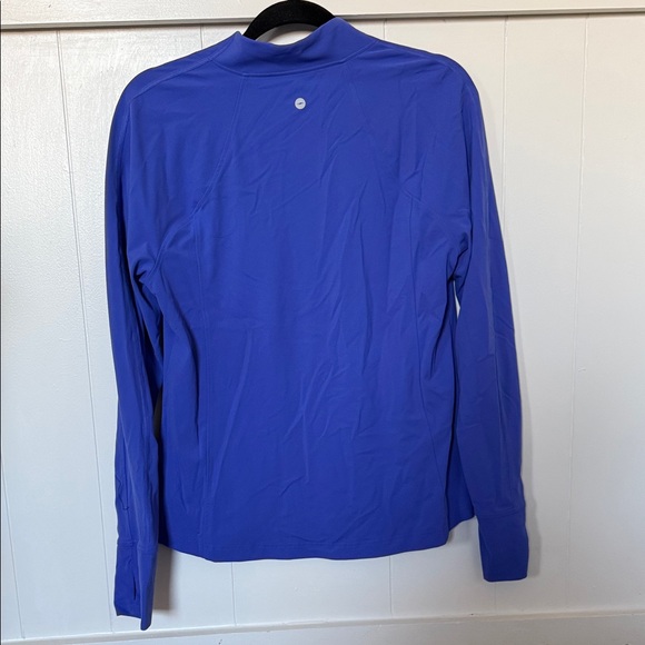 Women's Vibrant Blue Fitted Athletic Zip-Up Jacket - Picture 2 of 2